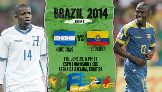 FULLMATCH : FIFA World Cup 2014 : Ecuador vs Honduras - Group E (20-06-2014)