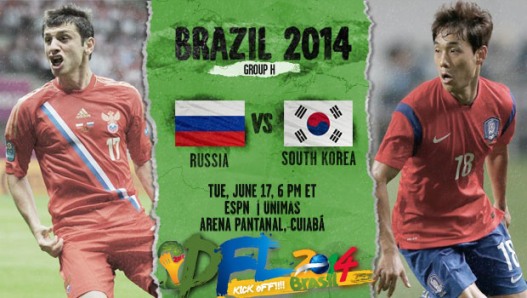FULLMATCH : FIFA World Cup 2014 : Russia vs South Korea - Group H (17-06-2014)