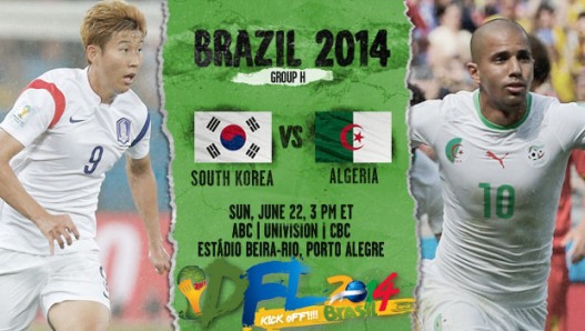 FULLMATCH : FIFA World Cup 2014 : South Korea vs Algeria - Group H (22-06-2014)
