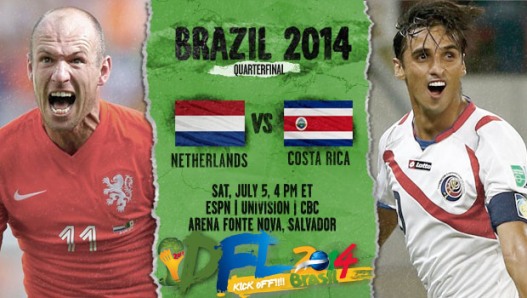 FULLMATCH : FIFA World Cup 2014 : Netherlands vs Costa Rica - Quarter Final (05-07-2014)