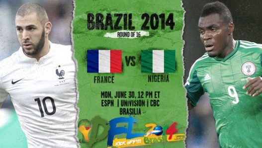 FULLMATCH : FIFA World Cup 2014 : France vs Nigeria - Round of 16 (30-06-2014)