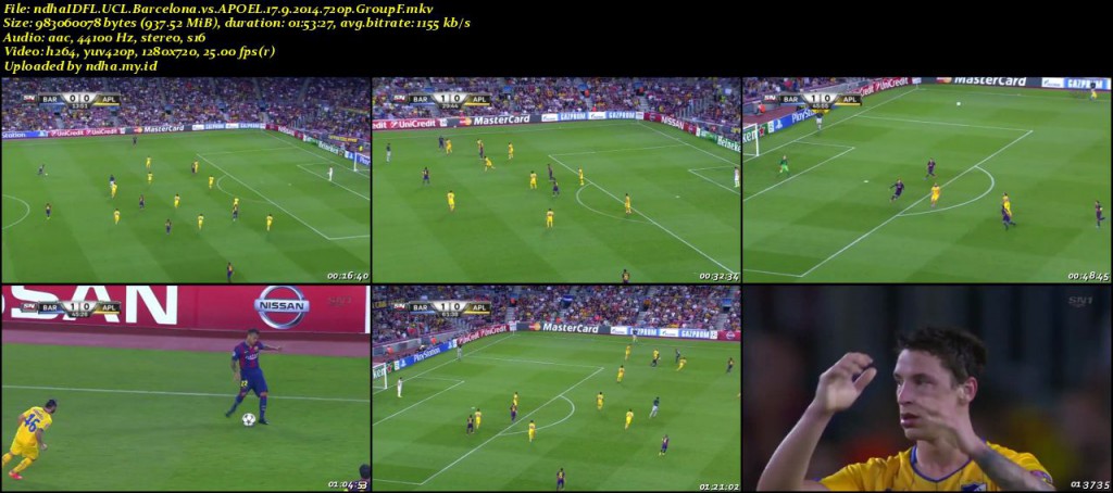 FULL MATCH Champions League Barcelona vs APOEL Group F (17-09-2014)