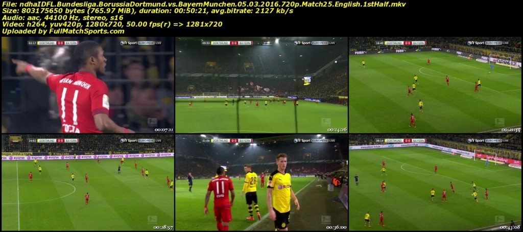Full Match Replay Borussia Dortmund vs Bayern Munchen Bundesliga Match 25 (05-03-2016)
