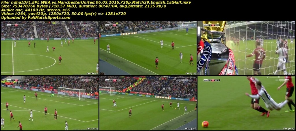 FULL MATCH West Bromwich Albion vs Manchester United EPL Match 29 (06-03-2016)
