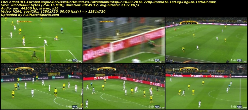 FULL MATCH Borussia Dortmund vs Tottenham Hotspur Europa League Round 16 (10-03-2016)