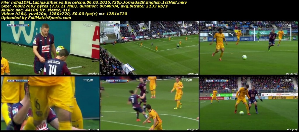 FULL MATCH Eibar vs Barcelona La Liga Jornada 28 (06-03-2016)