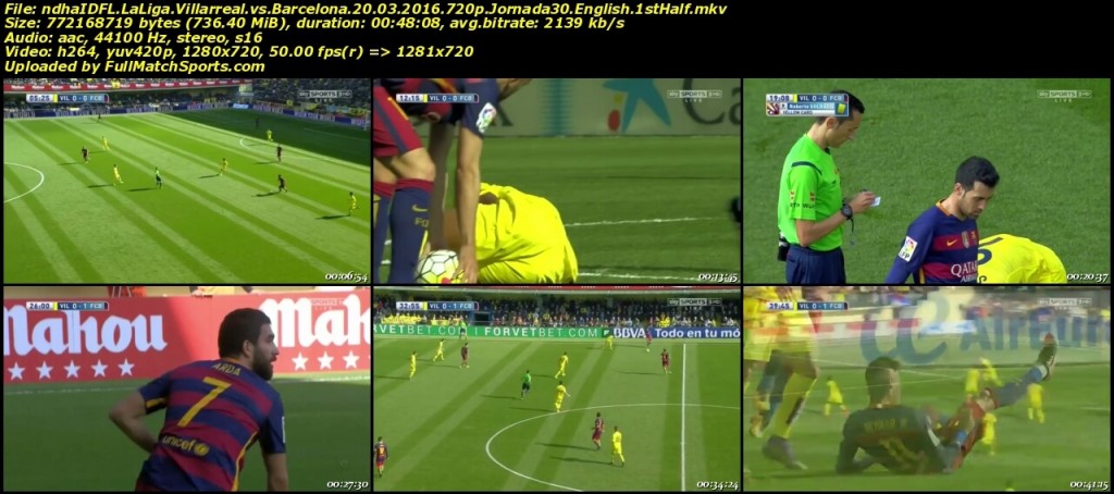 FULL MATCH Villarreal vs Barcelona La Liga Jornada 30 (20-03-2016)