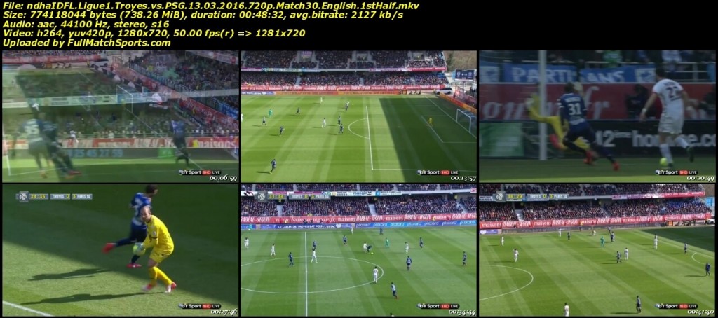 FULL MATCH Troyes vs PSG Ligue 1 Match 30 (13-03-2016)