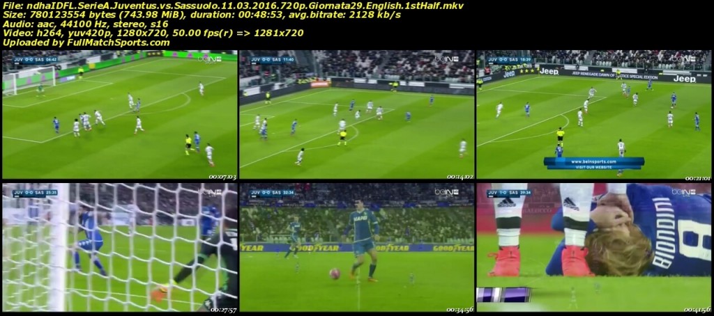 FULL MATCH Juventus vs Sassuolo Serie A Giornata 29 (11-03-2016)