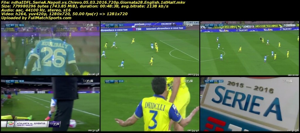 FULL MATCH Napoli vs Chievo Serie A Giornata 28 (05-03-2016)