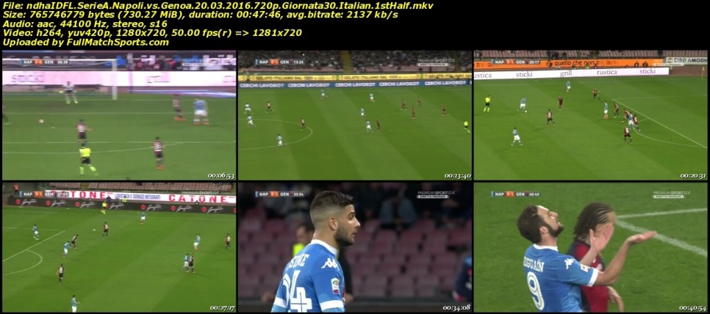 FULL MATCH Napoli vs Genoa Serie A Giornata 30 (20-03-2016)