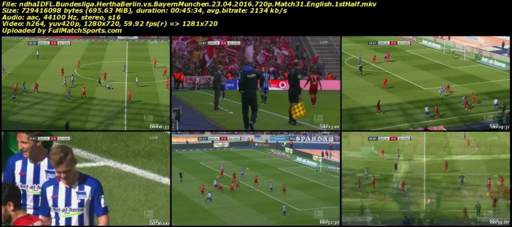 FULL MATCH Hertha Berlin vs Bayern Munchen Bundesliga Match 31 (23-04-2016)