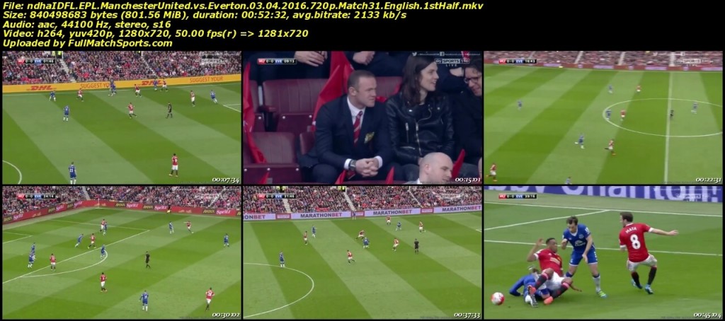FULL MATCH Manchester United vs Everton EPL Match 31 (03-04-2016)