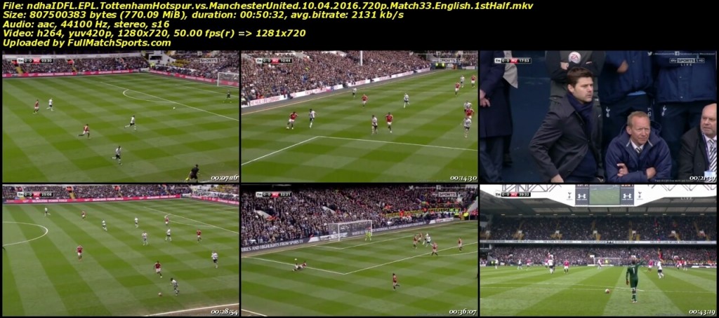 Tottenham Hotspur vs Manchester United Full Match 2015-16