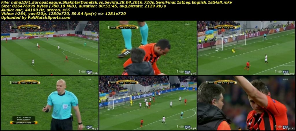 FULL MATCH Shakhtar Donetsk vs Sevilla Europa League Semi Final (28-04-2016)
