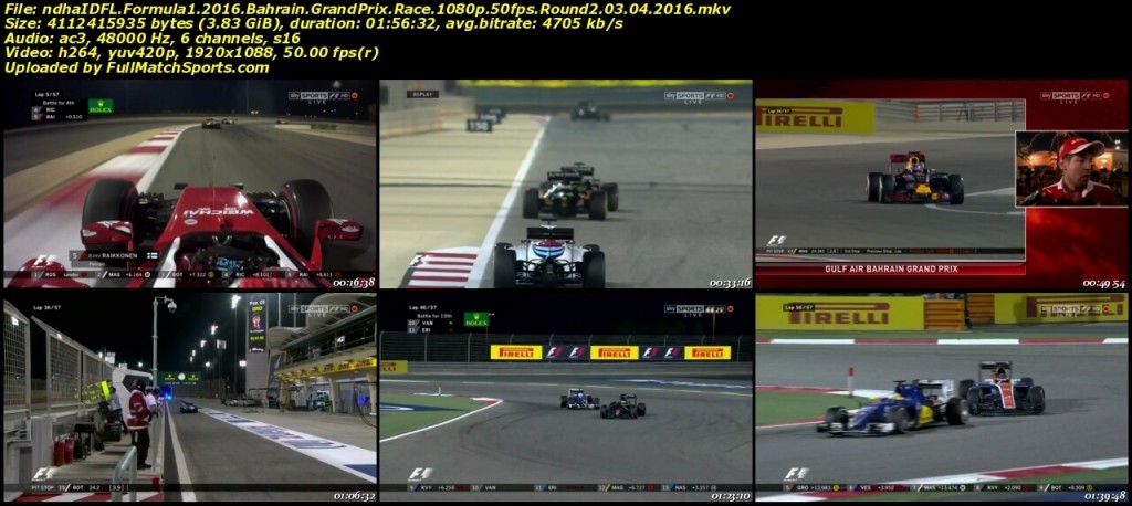 Formula 1 2016 Bahrain Grand Prix Race Round 2