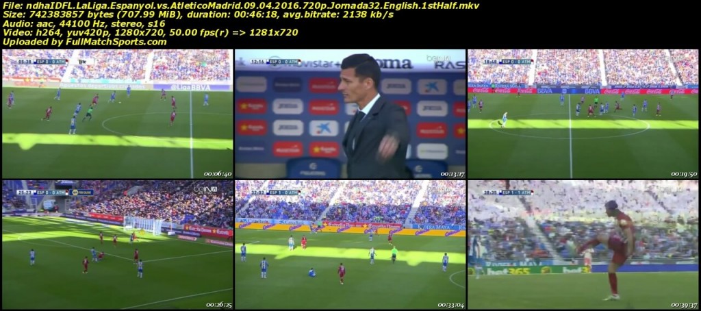 FULL MATCH Espanyol vs Atletico Madrid La Liga Jornada 32 (09-04-2016)
