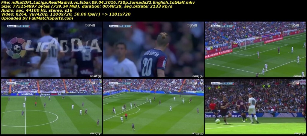 Full Match Real Madrid vs Eibar La Liga Jornada 32 (09-04-2016)