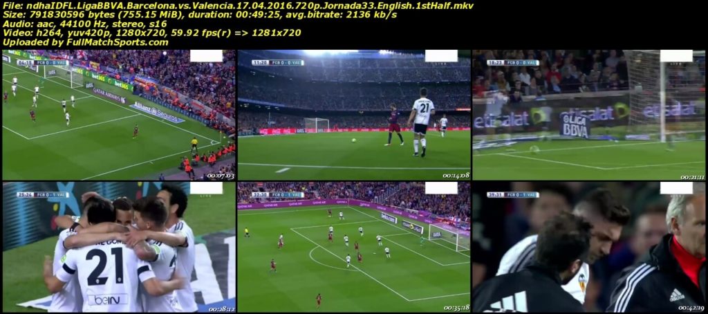 FULL MATCH Barcelona vs Valencia Liga BBVA Jornada 33 (17-04-2016)