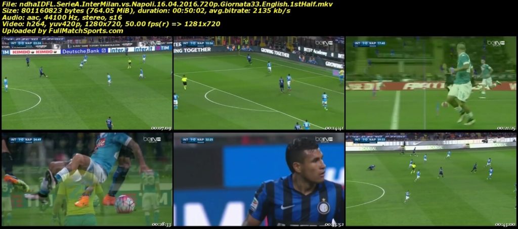 FULL MATCH Inter Milan vs Napoli Serie A Giornata 33 (16-04-2016)