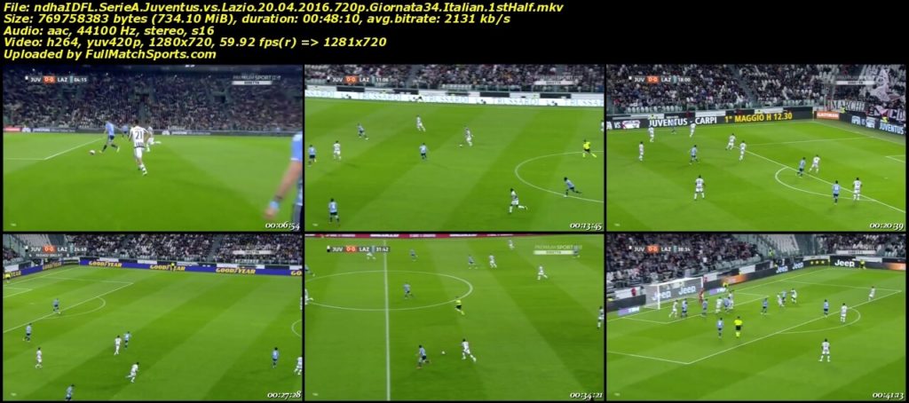 Full Match Juventus vs Lazio Serie A Giornata 34 (20-04-2016)