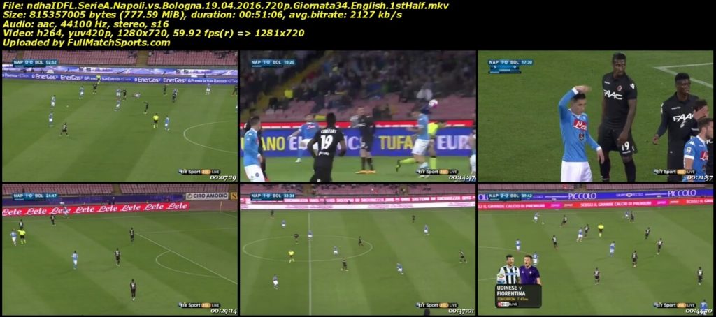 FULL MATCH Napoli vs Bologna Serie A Giornata 34 (19-04-2016)