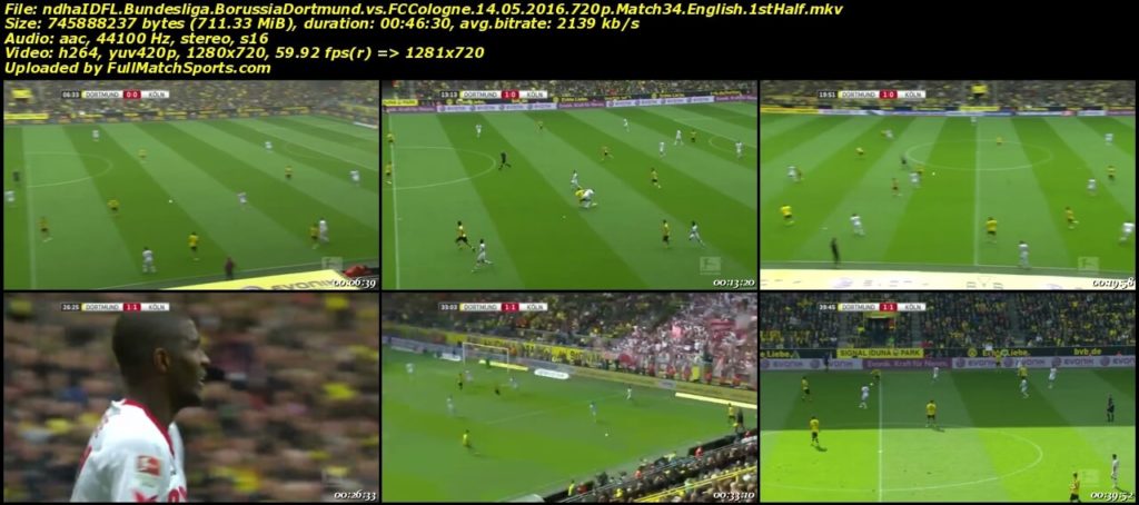 FULL MATCH Borussia Dortmund vs FC Koln Bundesliga Match 34 (14-05-2016)