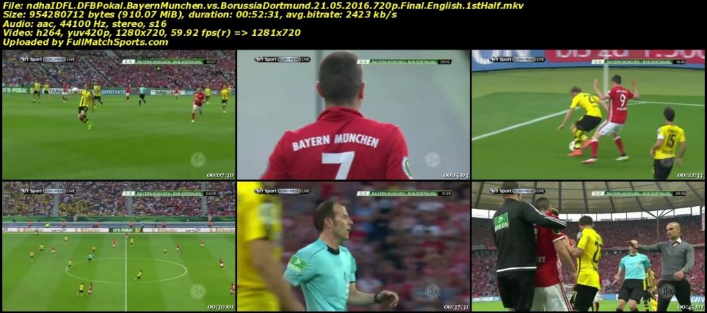 Bayern Munchen vs Borussia Dortmund DFB Pokal Final (21-05-2016)