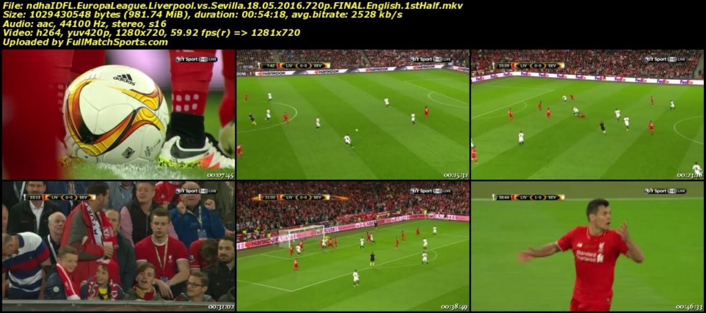 Full Match Liverpool vs Sevilla Europa League Final (18-05-2016)