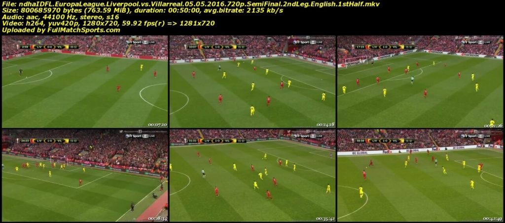 FULL MATCH Liverpool vs Villarreal Europa League Semi Final (05-05-2016)