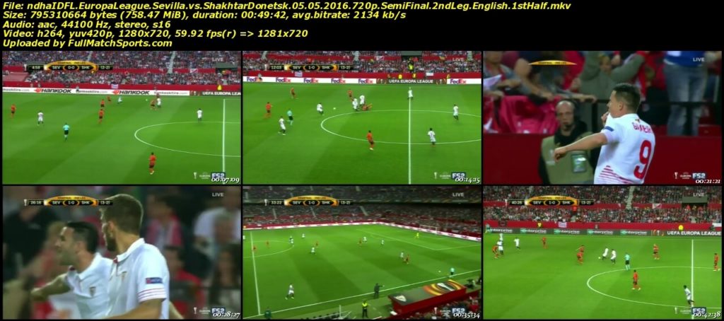 FULL MATCH Sevilla vs Shakhtar Donetsk Europa League Semi Final (05-05-2016)