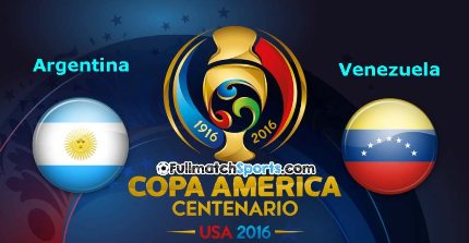 FULL MATCH Copa America 2016 Argentina vs Venezuela (19-06-2016)