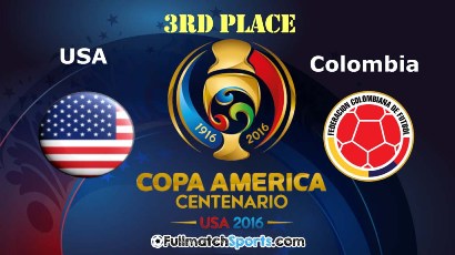 FULL MATCH USA vs Colombia Copa America 2016 3rd Place (25-06-2016)