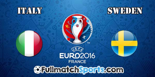 FULL MATCH EURO 2016 Italy vs Sweden Group E (17-06-2016)