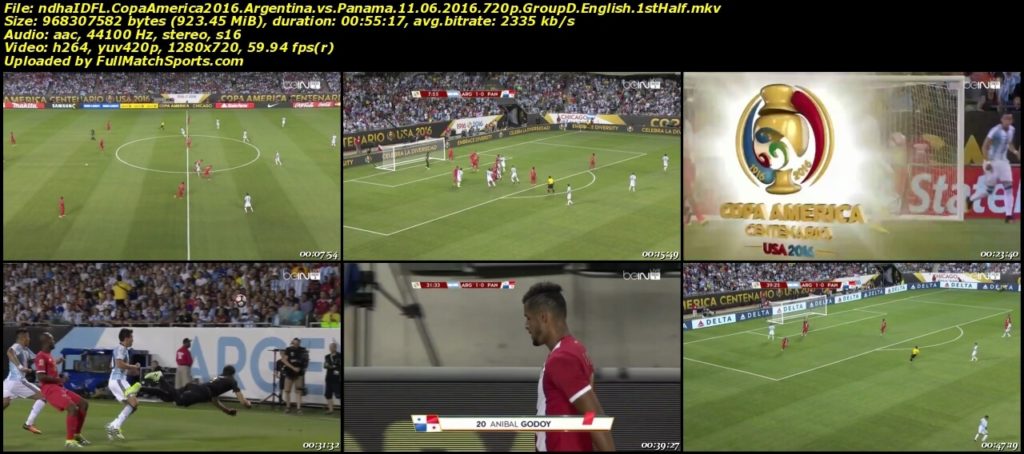 FULL MATCH Copa America 2016 Argentina vs Panama (11-06-2016)