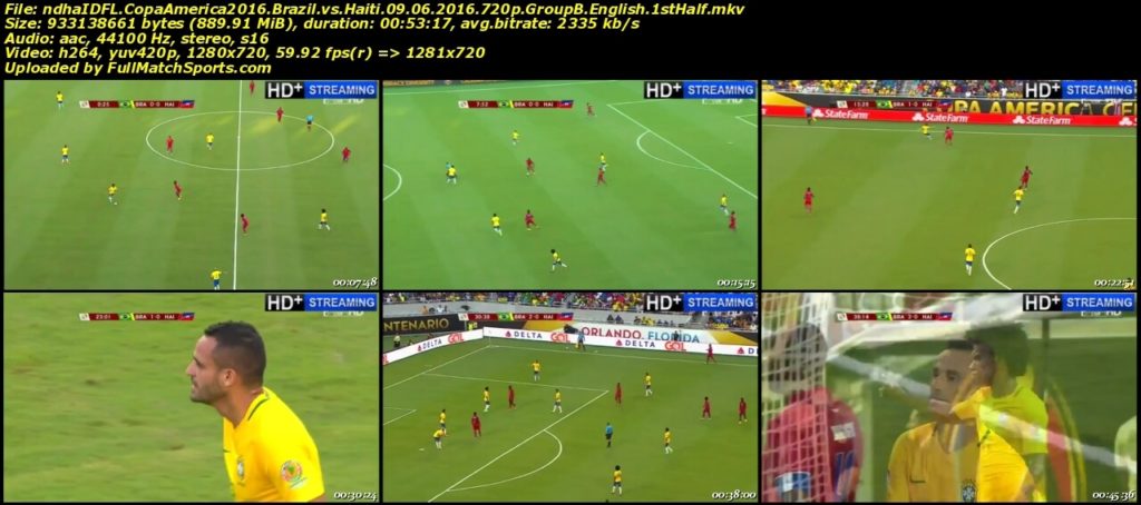 FULL MATCH Copa America 2016 Brazil vs Haiti (09-06-2016)