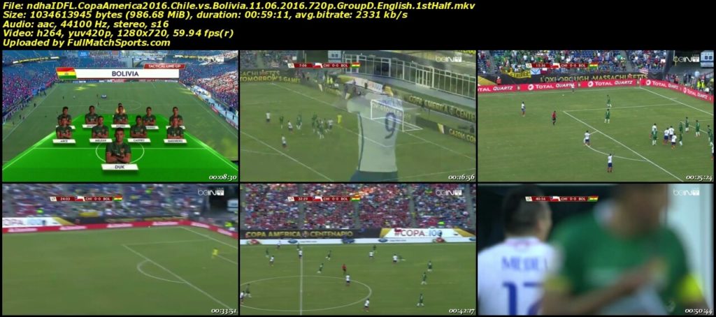 FULL MATCH Copa America 2016 Chile vs Bolivia (11-06-2016)