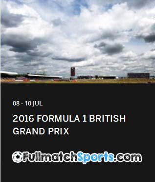 Formula 1 2016 British Grand Prix Race Round 10 (10-07-2016)