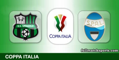 Sassuolo vs SPAL Full Match Highlights Coppa Italia