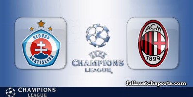 Slovan Bratislava vs Milan Full Match Highlights UCL