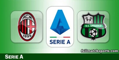 Milan vs Sassuolo Full Match Highlights